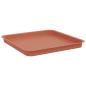 Preview: Quadratisches Blumentablett 6 stk. Ziegelrot 36 x 36 x 2,5 cm