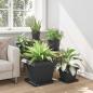 Preview: Quadratisches Blumentablett 6 stk. Schwarz 36 x 36 x 2,5 cm
