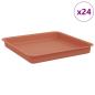 Preview: Quadratisches Blumentablett 24 stk. Ziegelrot 18 x 18 x 2 cm
