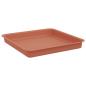 Preview: Quadratisches Blumentablett 24 stk. Ziegelrot 18 x 18 x 2 cm