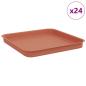 Preview: Quadratisches Blumentablett 24 stk. Ziegelrot 21 x 21 x 2 cm