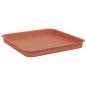Preview: Quadratisches Blumentablett 24 stk. Ziegelrot 21 x 21 x 2 cm