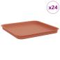 Preview: Quadratisches Blumentablett 24 stk. Ziegelrot 32 x 32 x 2,5 cm