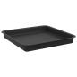 Preview: Quadratisches Blumentablett 24 stk. Schwarz 18 x 18 x 2 cm