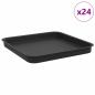 Preview: Quadratisches Blumentablett 24 stk. Schwarz 21 x 21 x 2 cm