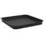 Preview: Quadratisches Blumentablett 24 stk. Schwarz 21 x 21 x 2 cm