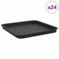 Preview: Quadratisches Blumentablett 24 stk. Schwarz 32 x 32 x 2,5 cm