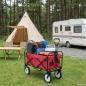 Preview: ARDEBO.de - Faltbarer Einkaufstrolley mit Bremsen Rot 94 x 53 x 99 cm