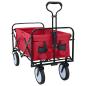 Preview: Faltbarer Einkaufstrolley mit Bremsen Rot 94 x 53 x 99 cm