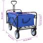 Preview: Klapp-Handwagen Blau 94 x 53 x 99 cm Oxford-Stoff