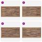 Preview: Bettkopfteil Natur Massivholz Teak