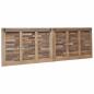 Preview: Bettkopfteil Natur Massivholz Teak