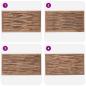 Preview: Bettkopfteil Natur Massivholz Teak