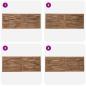 Preview: Bettkopfteil Natur Massivholz Teak