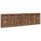 Preview: Bettkopfteil Natur Massivholz Teak