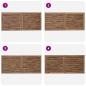 Preview: Bettkopfteil Natur Massivholz Teak
