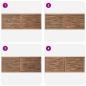 Preview: Bettkopfteil Natur Massivholz Teak