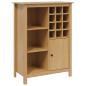 Preview: Weinschrank HILL Honigbraun 79,5 x 40 x 107,5 cm