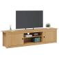Preview: TV Rack HILL 158 x 40 x 39,5 cm Honigbraun Massives Kiefernholz