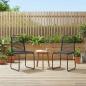 Preview: ARDEBO.de - Gartenstühle 2 stk. Schwarz Rattan