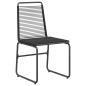 Preview: Gartenstühle 2 stk. Schwarz Rattan