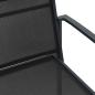 Preview: Gartenstühle 2 stk. Schwarz und Anthrazit Textilen-Stoff