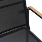 Preview: Gartenstühle 2 stk. Schwarz und Anthrazit Textilen-Stoff