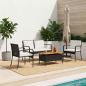 Preview: ARDEBO.de - Garten Set Schwarz Poly-Rattan