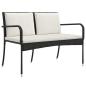 Preview: Garten Set Schwarz Poly-Rattan