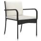Preview: Garten Set Schwarz Poly-Rattan