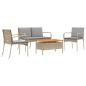 Preview: Garten Set Beige Poly-Rattan
