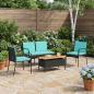 Preview: ARDEBO.de - Garten Set Schwarz Poly-Rattan
