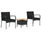 Preview: Garten Set Schwarz Poly-Rattan