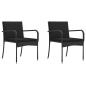 Preview: Garten Set Schwarz Poly-Rattan