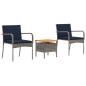 Preview: Garten Set Grau Poly-Rattan