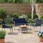 Preview: Garten Set Grau Poly-Rattan