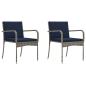 Preview: Garten Set Grau Poly-Rattan