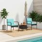 Preview: ARDEBO.de - Garten Set Schwarz Poly-Rattan