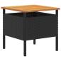 Preview: Garten Set Schwarz Poly-Rattan