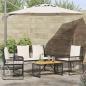 Preview: ARDEBO.de - Gartenmöbel Set 4 Stk. Schwarz und Cremeweiß Poly-Rattan