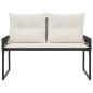 Preview: Bank Outdoor 2 -Seater 4 stk. 110 x 59 x 82 cm Poly-Rattan