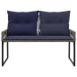 Preview: Bank Outdoor 2 -Seater 4 stk. 110 x 59 x 82 cm Poly-Rattan