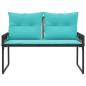 Preview: Bank Outdoor 2 -Seater 4 stk. 110 x 59 x 82 cm Poly-Rattan