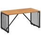 Preview: Tisch für Outdoor Schwarz und Braun 80 x 40 x 40 cm Poly-Rattan