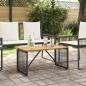 Preview: Tisch für Outdoor Schwarz und Braun 80 x 40 x 40 cm Poly-Rattan