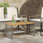 Preview: ARDEBO.de - Tisch für Outdoor Grau und Braun 80 x 40 x 40 cm Poly-Rattan