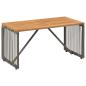 Preview: Tisch für Outdoor Grau und Braun 80 x 40 x 40 cm Poly-Rattan