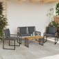 Preview: Gartenmöbel Set mit Kissen Stahl