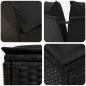 Preview: Gartenarmsessel mit Ecksofa 2 Stück Schwarz PE-Rattan