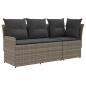 Preview: 2 stk. Gartenarmsessel mit Ecksofa PE-Rattan